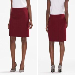 MM Lafleur Noho Knee Length Pencil Skirt Pomegranate Red Size 6 NWT Career Work